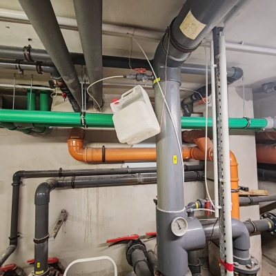 Elektrofúziós szerelés gépházban